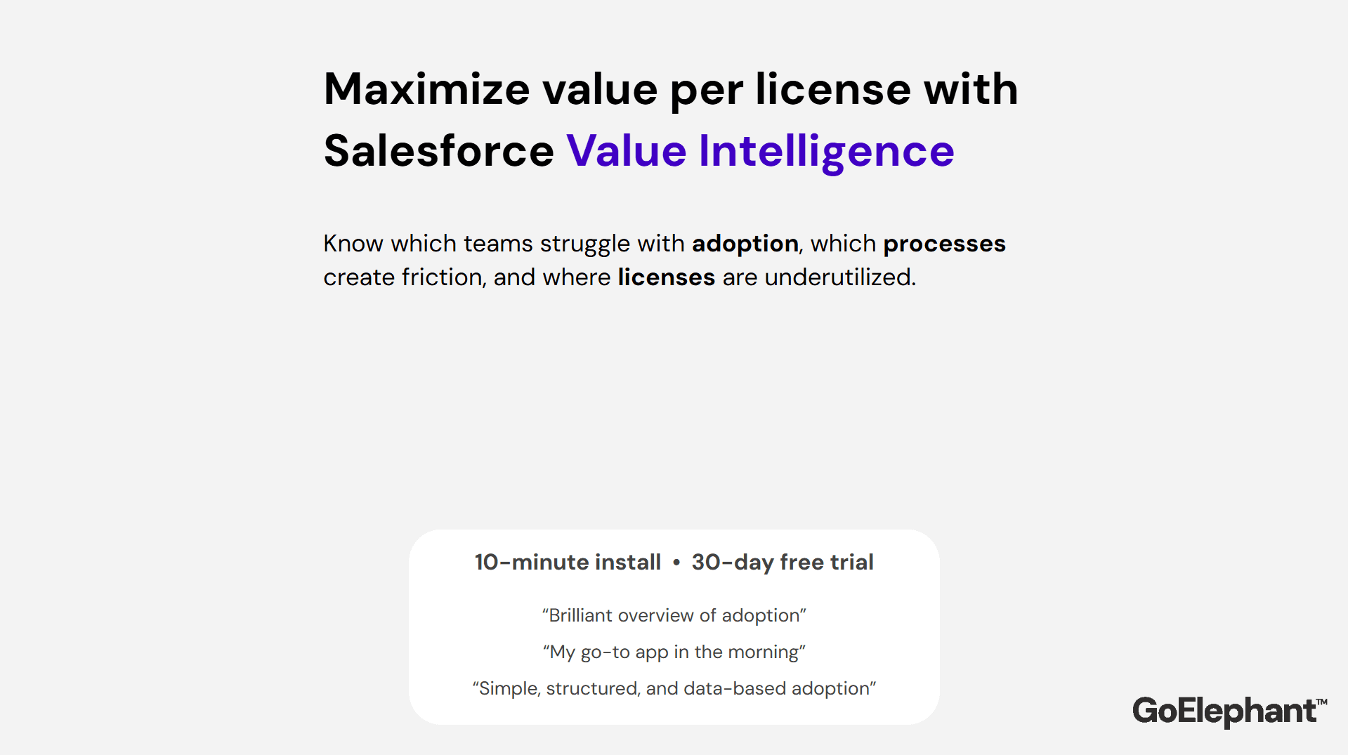 Maximize value per license with Salesforce Value Intelligence