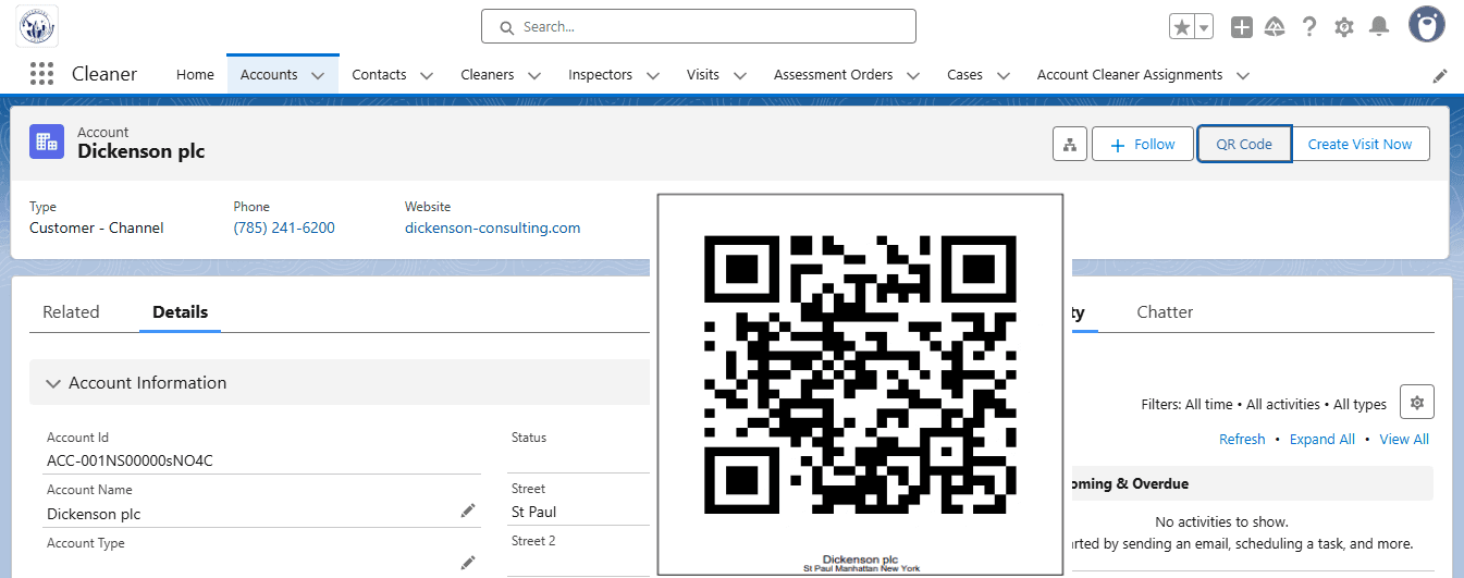 Downloaded Qr Code For The Location