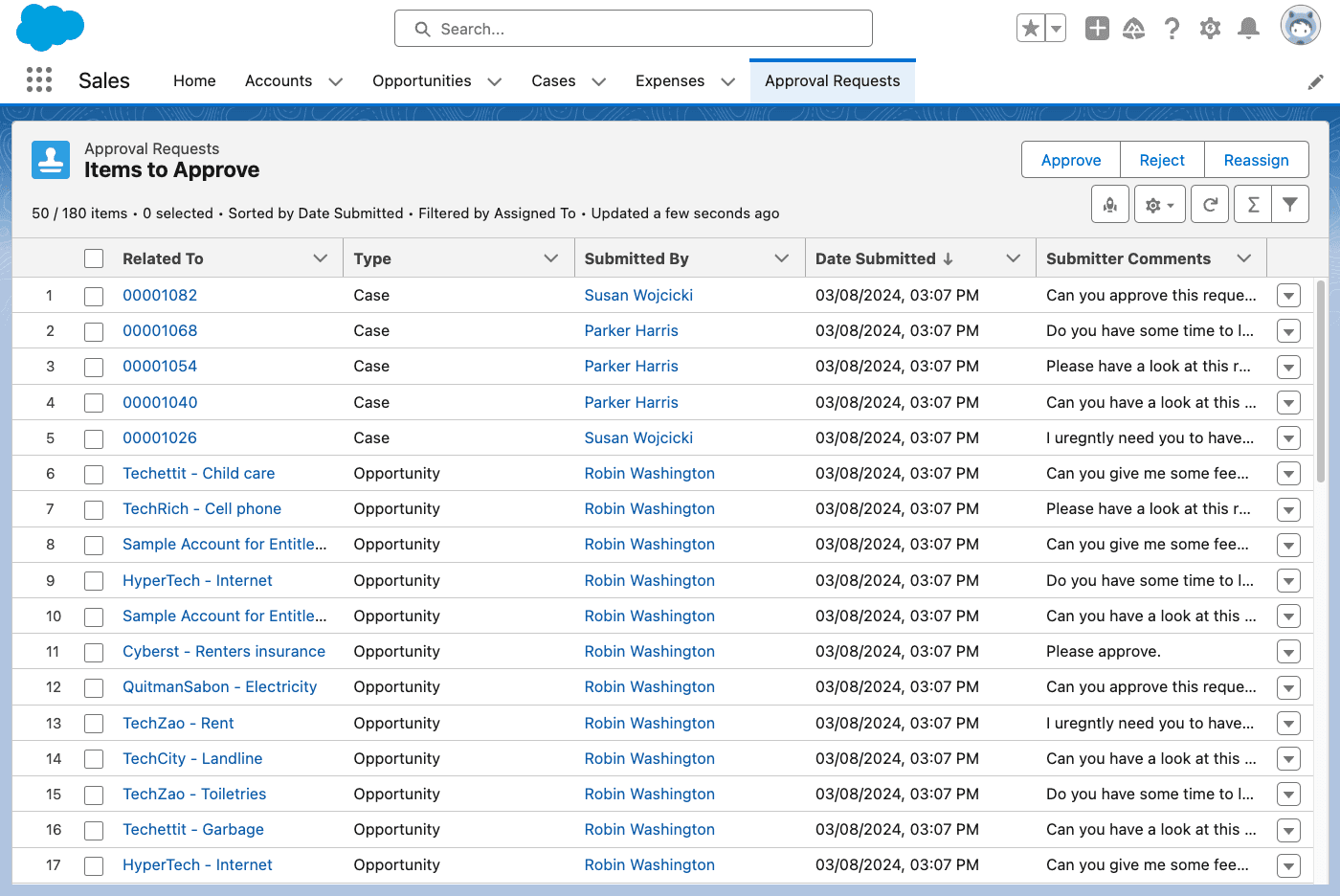 Enhanced Approval Requests - Lightning Tab