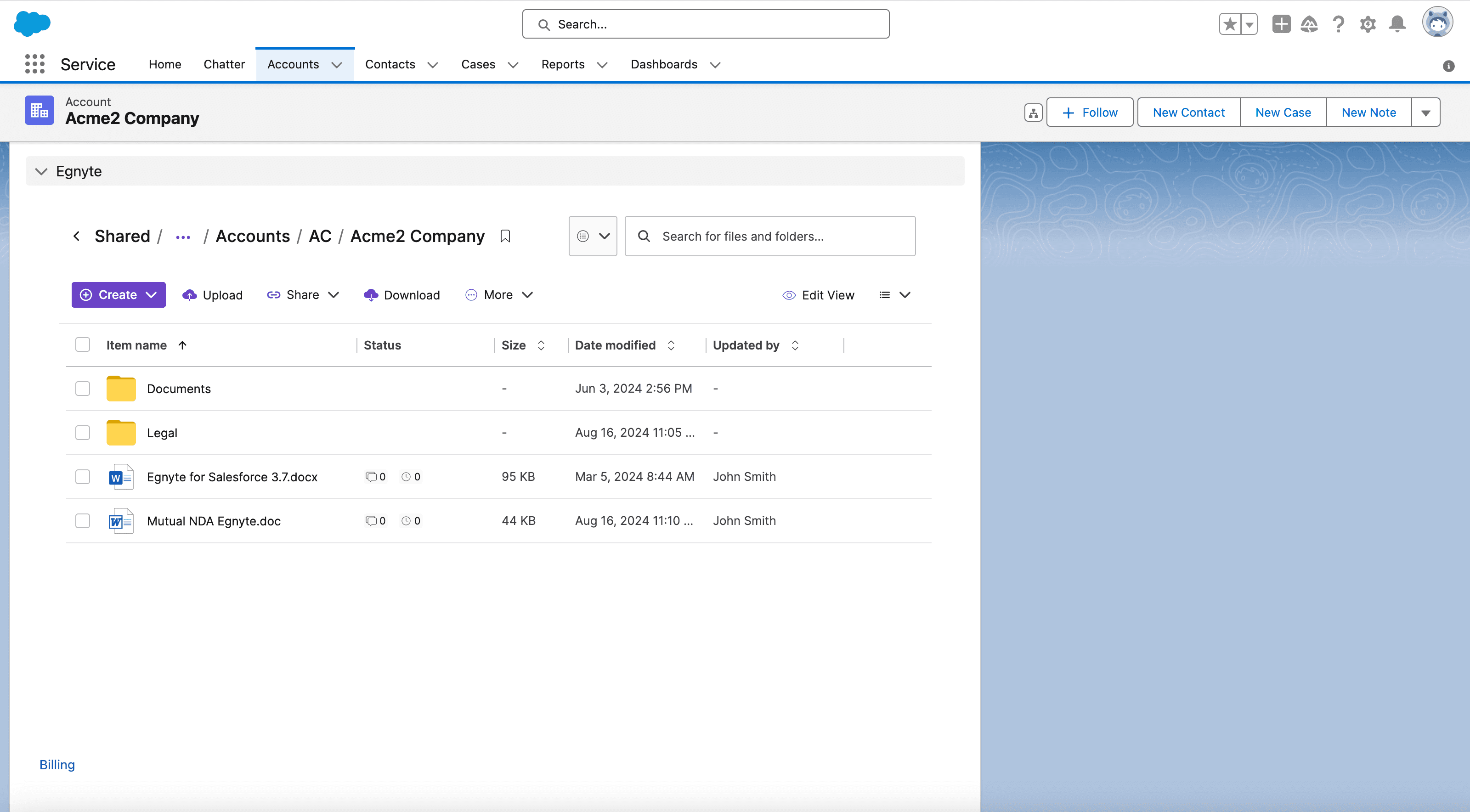 View your Egnyte files straight from your Salesforce instance