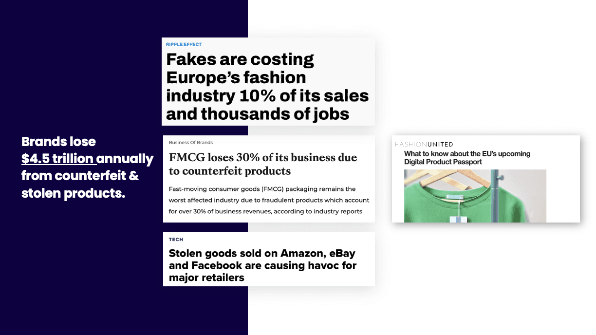 Counterfeit items are a big global problem