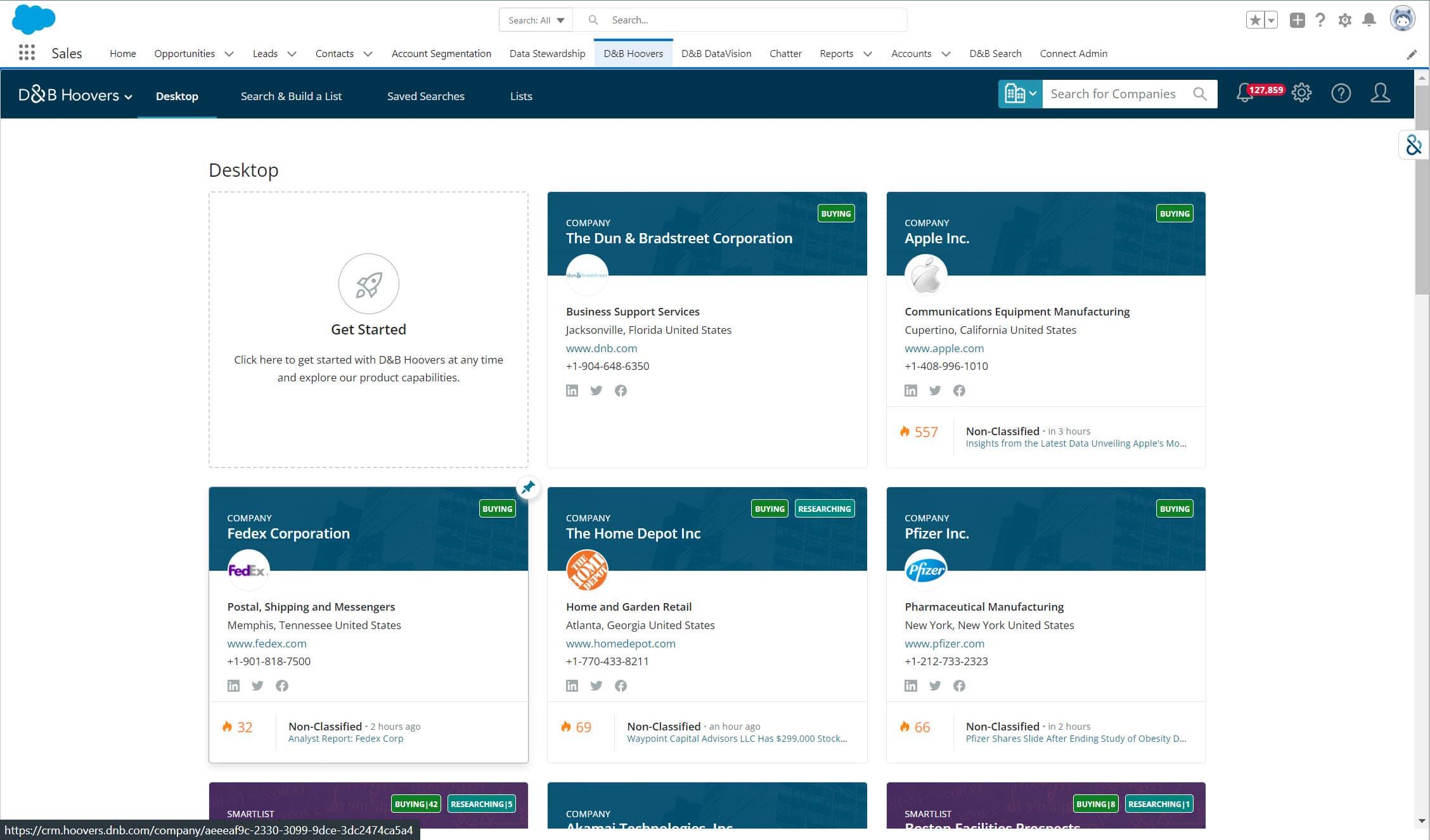 D&B Hoovers for Salesforce