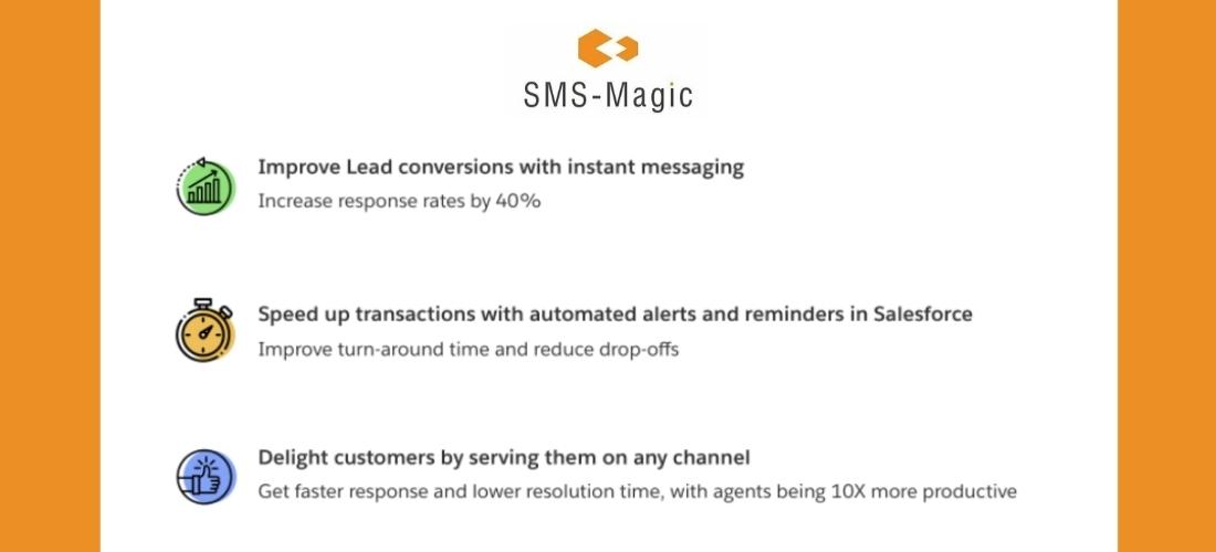 Salesforce App 1: SMS Magic key benefits