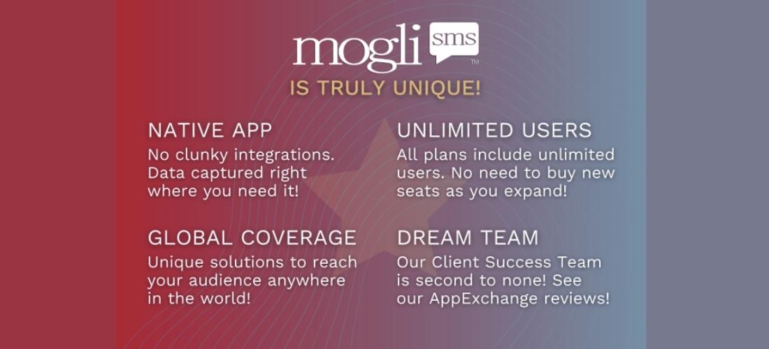 Salesforce App 3: Mogli SMS key benefits