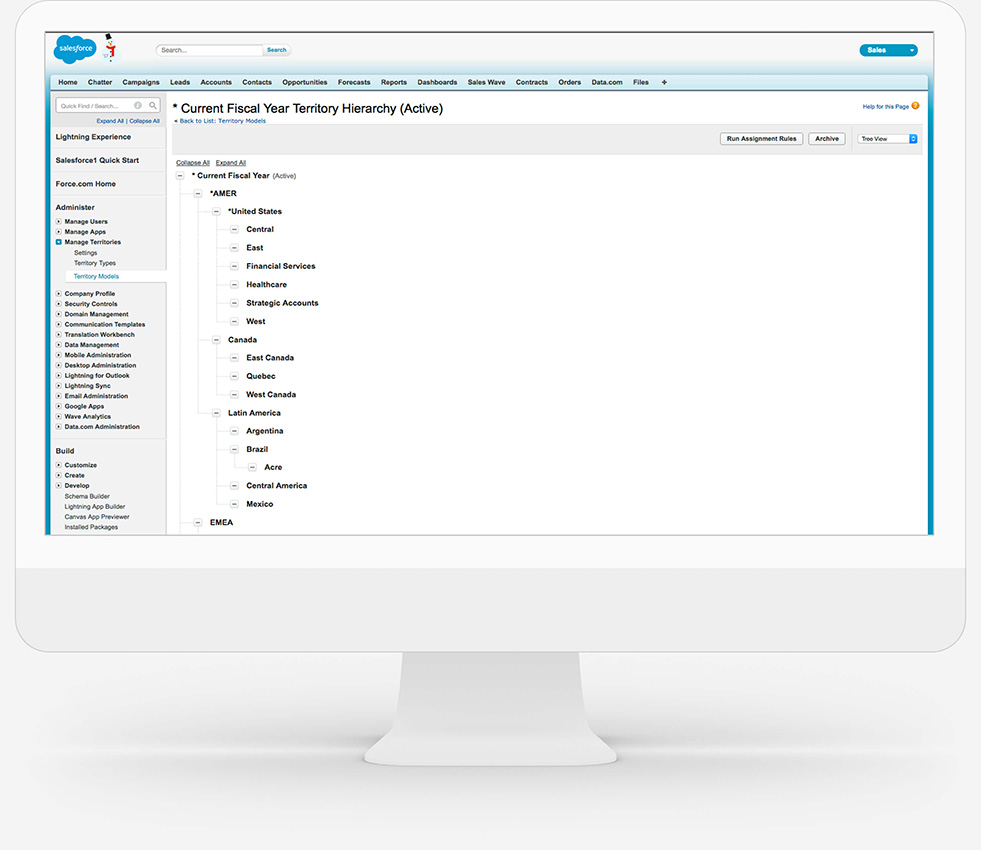 salesforce Territory Management